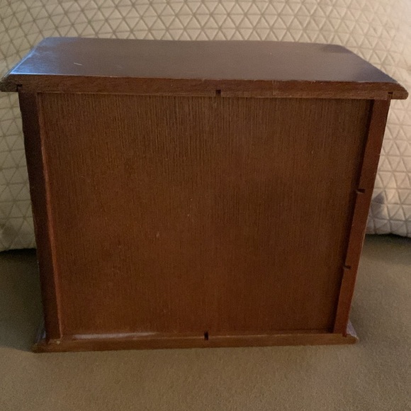 Brown Wooden Jewelry Box with Mirror - Picture 7 of 7